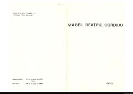 Catálogo de la exposición &quot;Mabel Beatriz Cordido: óleos&quot;