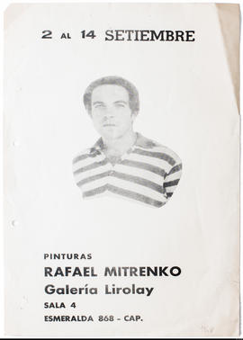 Afiche de exposición “Pinturas Rafael Mitrenko&quot;