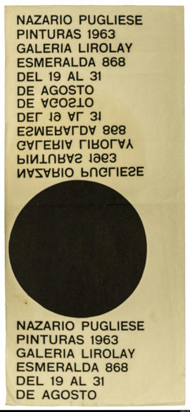 Afiche de exposición “Nazario Pugliese Pinturas 1963&quot;