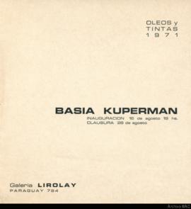 Catálogo de la exposición &quot;Basia Kuperman: óleos y tintas&quot;