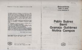 Tapa y contratapa del catálogo de la exposición &quot;Encuentros entre un pintor y su memoria/2&quot; realizada en Unión Carbide Argentina (copia)