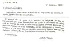 Carta de Juan Rodolfo Wilcock a José Lezama Lima