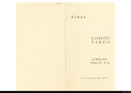 Catálogo de la exposición &quot;Óleos: Alfredo Pardo&quot;