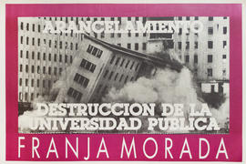 Afiche de la Franja Morada &quot;Arancelamiento&quot;