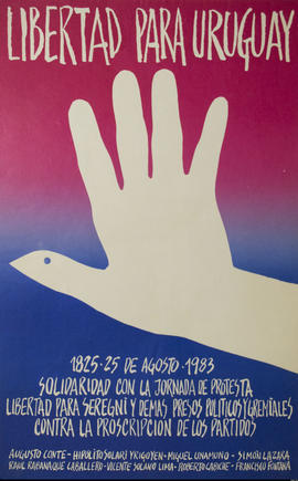 Afiche de convocatoria &quot;Libertad para Uruguay&quot;