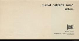 Catálogo de la exposición &quot;Mabel Calzetta Resio&quot;