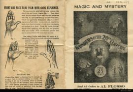 Folleto de Al Flosso con trucos de magia