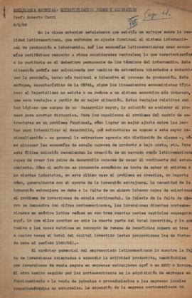 Clase desgrabada de Roberto Carri de la materia Sociología Especial: poder, estratificación y alienación (no. 5)