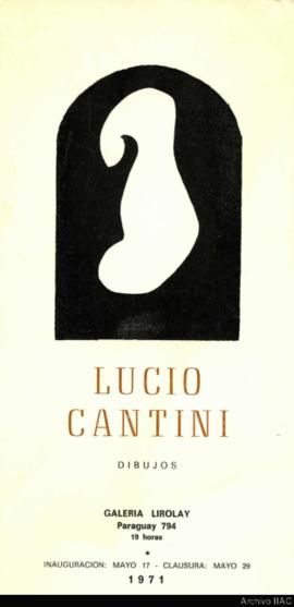 Catálogo de la exposición &quot;Lucio Cantini: dibujos&quot;