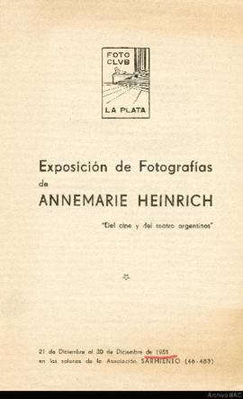 Exposición de fotografías de Annemarie Heinrich &quot;Del cine y del teatro argentinos&quot;
