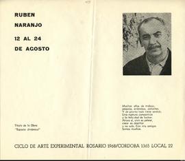 Volante de la exposición de Rubén Naranjo realizada en el marco del &quot;Ciclo de Arte Experimen...
