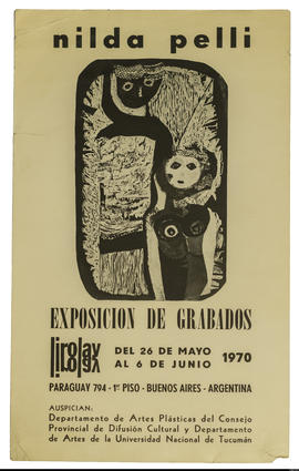 Afiche de exposición “Nilda Pelli Exposición de grabados&quot;