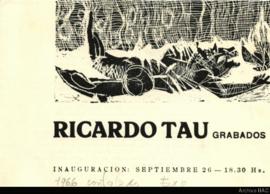 Catálogo de la exposición &quot;Ricardo Tau: grabados&quot;
