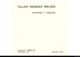 Folleto de la exposición &quot;Taller Vázquez Málaga: pinturas y dibujos&quot;