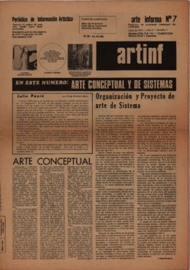 Revista Arte Informa Nº 7, año 2, no. 7, julio de 1971