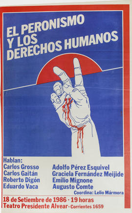 Afiche de convocatoria &quot;El Peronismo y los Derechos Humanos&quot;