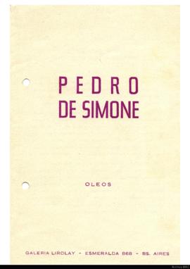 Catálogo de la exposición &quot;Pedro de Simone: óleos&quot;