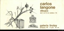 Folleto de la exposición &quot;Carlos Langone: dibujos&quot;