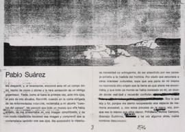 Página de un folleto de una exposición de Pablo Suárez [reseña autobiográfica de Pablo Suárez] (copia)