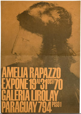 Afiche de exposición “Amelia Rapazzo expone&quot;