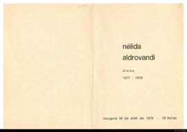 Folleto de la exposición &quot;Nélida Aldrovandi: óleos 1977-1978&quot;