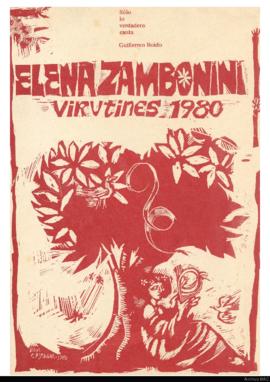 Catálogo de la exposición &quot;Elena Zambonini: virutines y maderas 1980&quot;