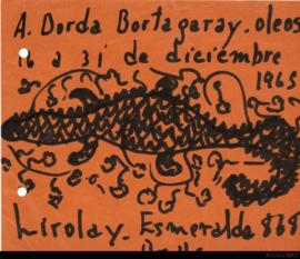 Folleto de la exposición &quot;A. Borda Bortagaray: óleos&quot;