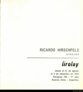 Catálogo de la exposición &quot;Ricardo Hirschfeld: dibujos&quot;