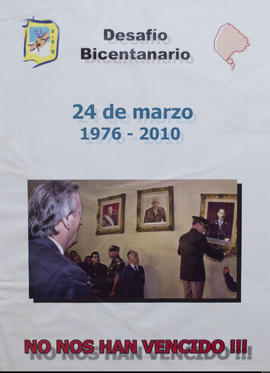 Afiche político “Desafío Bicentanario. 24 de marzo 1976-2010&quot;