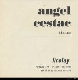 Catálogo de la exposición &quot;Ángel Cestac: tintas&quot;