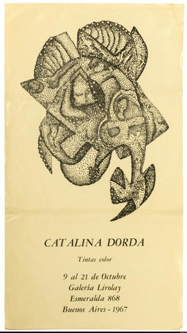 Afiche de exposición “Catalina Dorda Tintas color&quot;