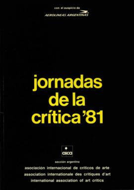Libro &quot;Jornadas de la crítica &#039;81&quot; publicado por la Asociación Internacional de Críticos de Arte, Sección Argentina