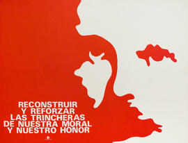 Afiche político de Editora Política &quot;Reconstruir y reforzar las trincheras de nuestra moral y nuestro honor&quot; [José Martí]