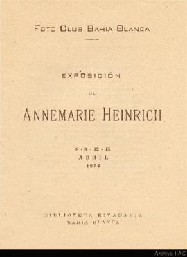 Catálogo de la exposición de fotografías de Annemarie Heinrich