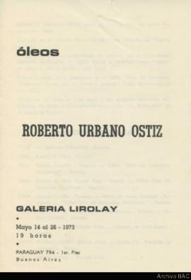 Catálogo de la exposición &quot;Óleos: Roberto Urbano Ostiz&quot;