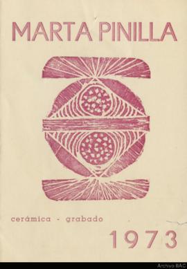Invitación a la exposición &quot;Marta Pinilla: cerámica-grabado 1973&quot;