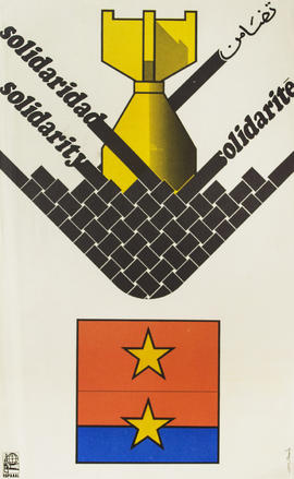 Afiche político de la Organización de Solidaridad de los Pueblos de África, Asia y América Latina &quot;Solidaridad&quot;