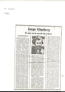Artículo periodístico de Orlando Barone titulado &quot;Jorge Glusberg: el arte en la era de los r...