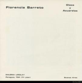 Catálogo de la exposición &quot;Florencia Barreto: óleos y acuarelas&quot;
