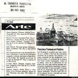 Aviso de exposición del diario El Cronista comercial titulado &quot;Eugenio Cuttica, Duilio Pierri y Juan Renzi. Gran Formato&quot; (copia)