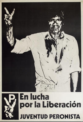 Afiche político de la Juventud Peronista &quot;En lucha por la liberación&quot;