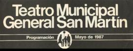 Programa de espectáculos del Teatro Municipal General San Martín, mayo de 1987