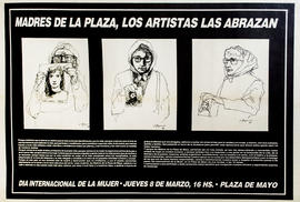 Afiche de convocatoria &quot;Madres de la Plaza, los artistas las abrazan&quot;