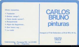 Catálogo de la exposición &quot;Carlos Bruno: pinturas&quot;