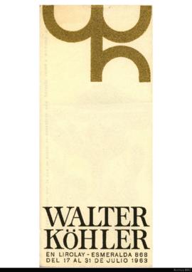 Catálogo de la exposición &quot;Walter Köhler&quot;