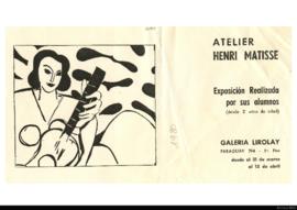 Folleto de la exposición &quot;Atelier Henri Matisse&quot;