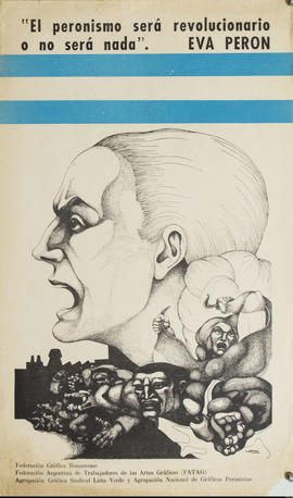 Afiche político de la Agrupación Nacional de Gráficos Peronistas [Eva Perón]