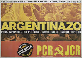 Afiche de convocatoria del Partido Comunista Revolucionario &quot;Argentinazo&quot;