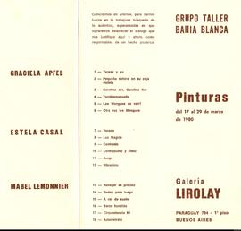 Catálogo de la exposición &quot;Grupo Taller Bahía Blanca: pinturas&quot;