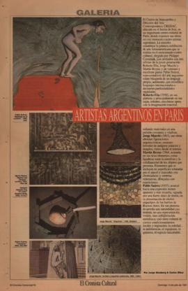 Reseña de Jorge Glusberg y Carlos Dibar &quot;Artistas argentinos en París&quot;